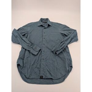 Allen Edmonds Mens  Medium Long Sleeve Button‎ Up Dress Shirt Green